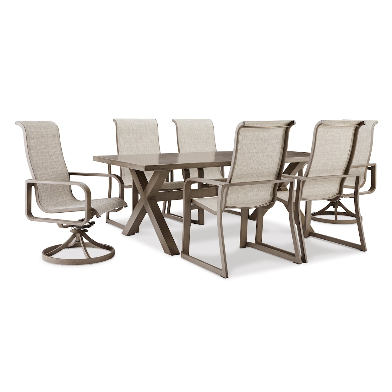 Signature Design by Ashley Beach Front 7-Piece Outdoor Dining Set