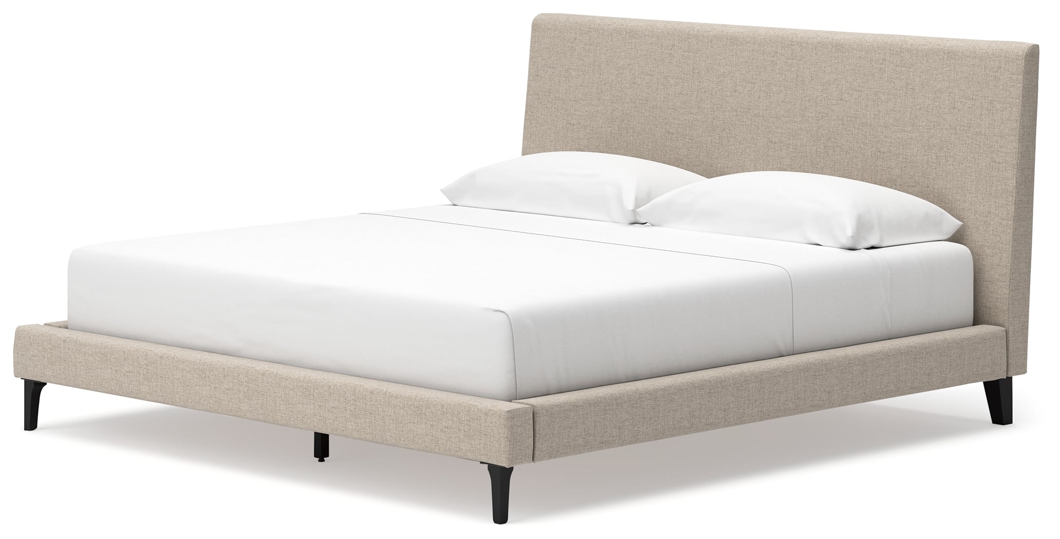 King Upholstered Bed With Roll Slats