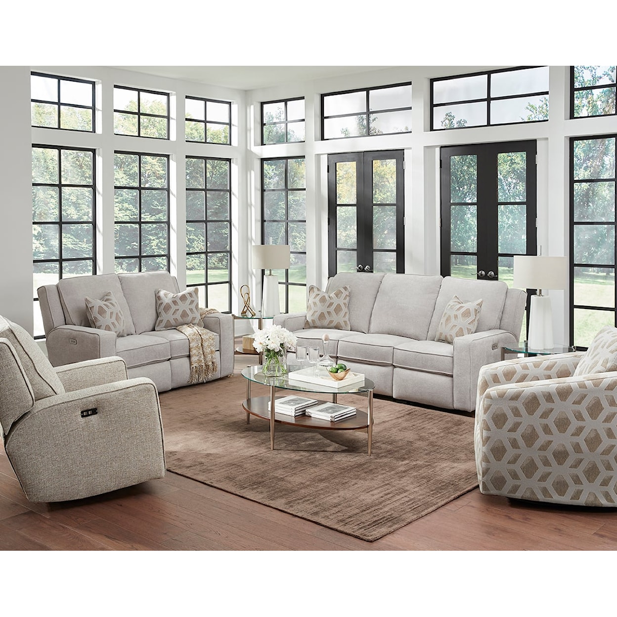 Southern Motion City Limits Pwr Hdrst Dbl Recl Sofa