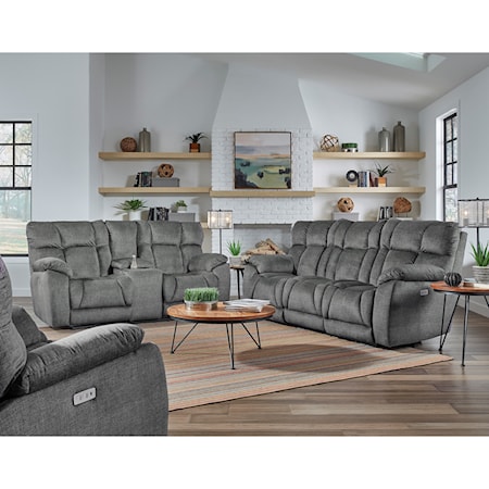 Pwr Hdrest Dble Reclining Sofa With Next Lev