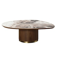 Mid-Century Modern Coffee Table with Ceramic Top