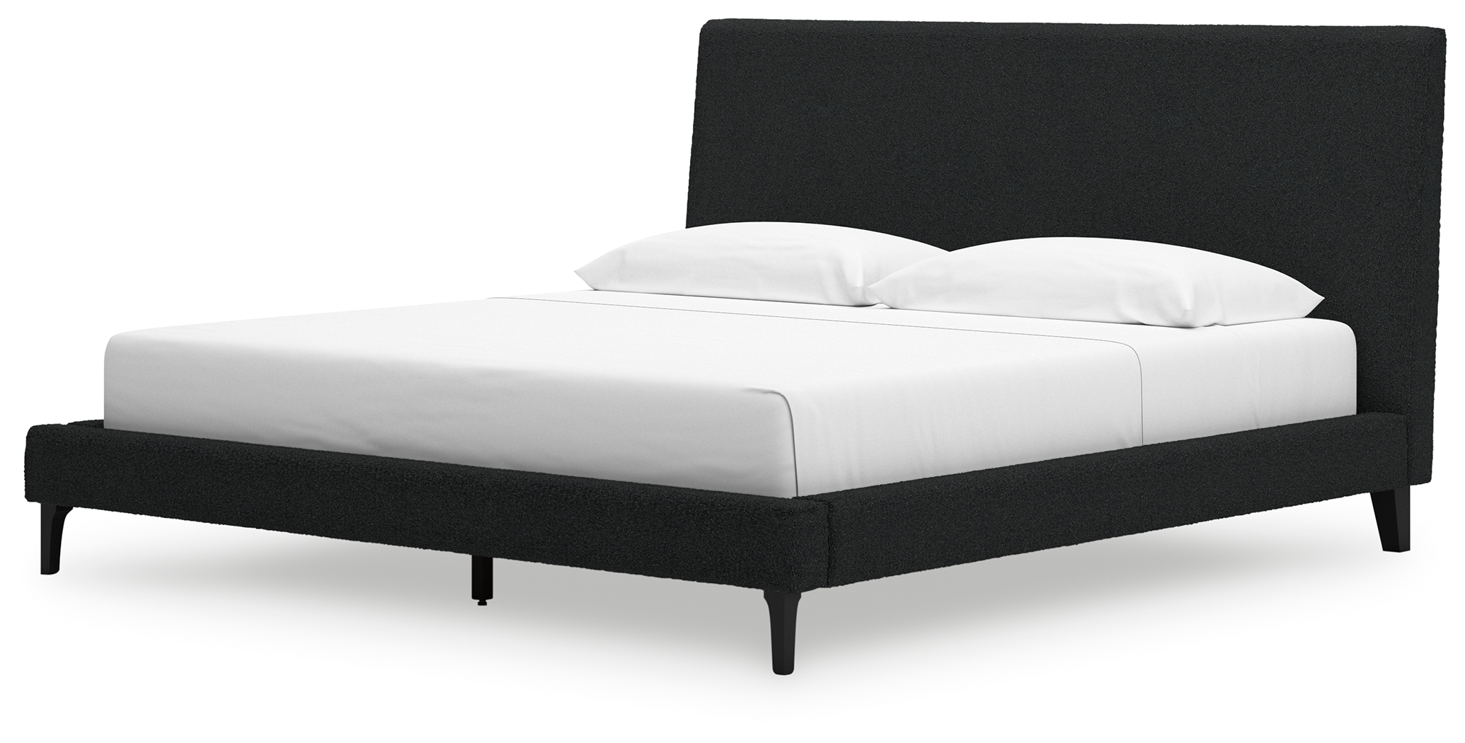 King Upholstered Bed With Roll Slats