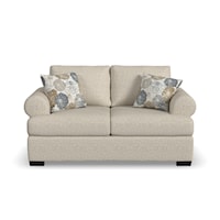Contemporary Extra Large Loveseat with Rolled Arms