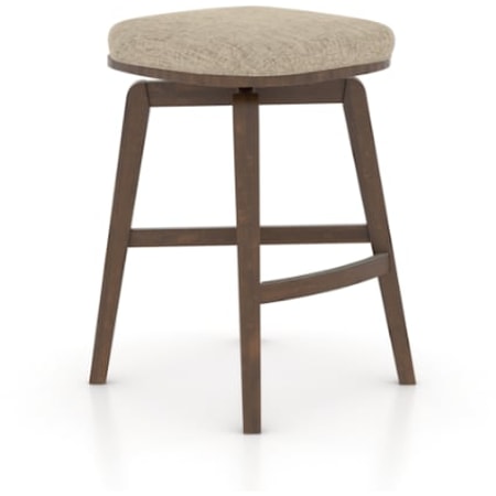 Transitional Customizable Upholstered Swivel Stool