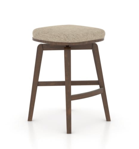Transitional Customizable Upholstered Fixed Stool
