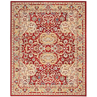 9'6" x 12'8" Red Rectangle Rug