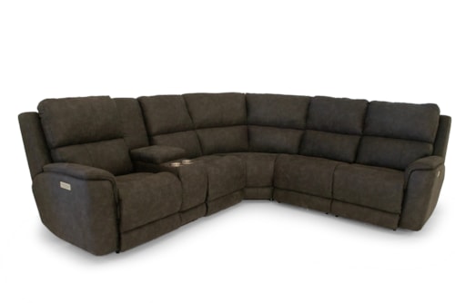 Casual Power Reclining Sectional Sofa