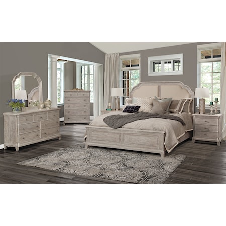 Cottage Queen 5-Piece Set with Upholstered Bed