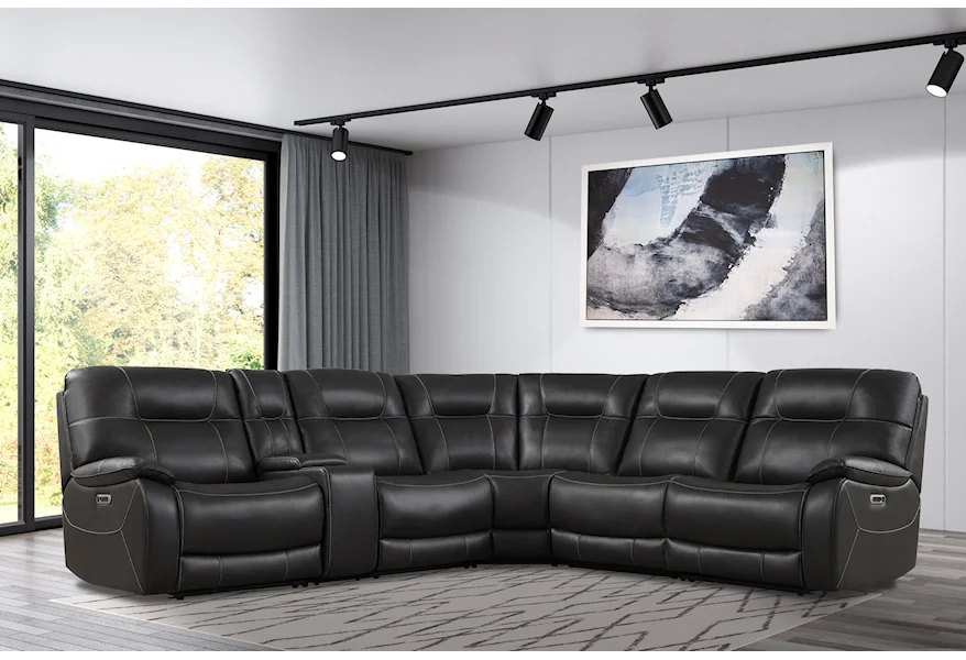 Axel Power Reclining Sectional Sofa by Parker Living at Z & R Furniture