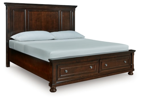 King Panel Storage Bed