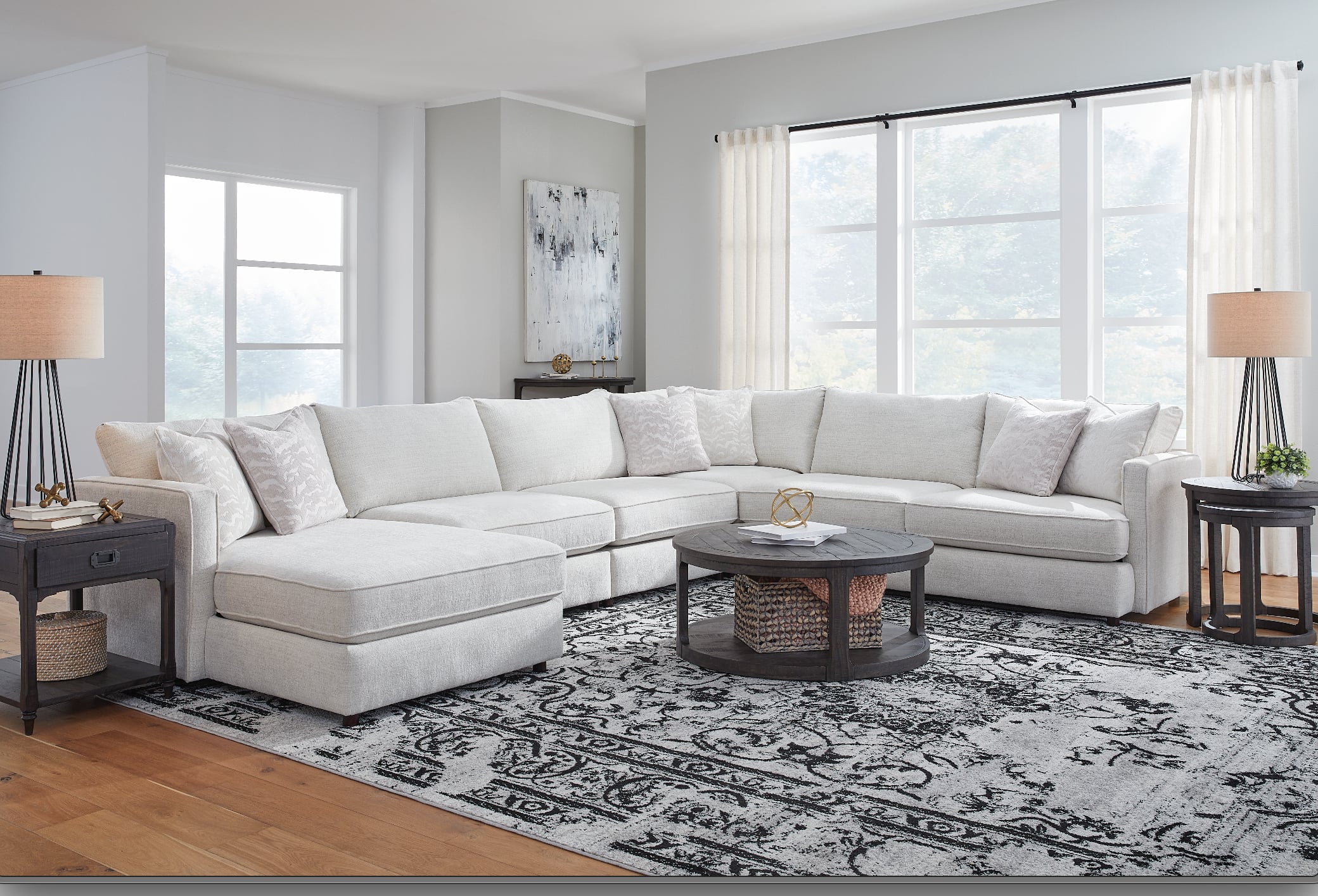 Chesapeake Home Finley 5-Seat Sectional Sofa