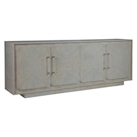 Transitional Media Console with 4-Doors