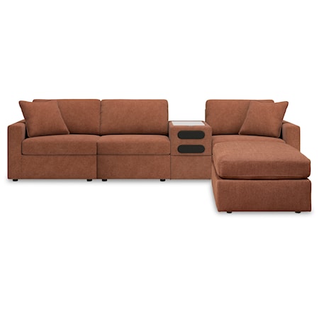 4-Piece Sectional And Ottoman