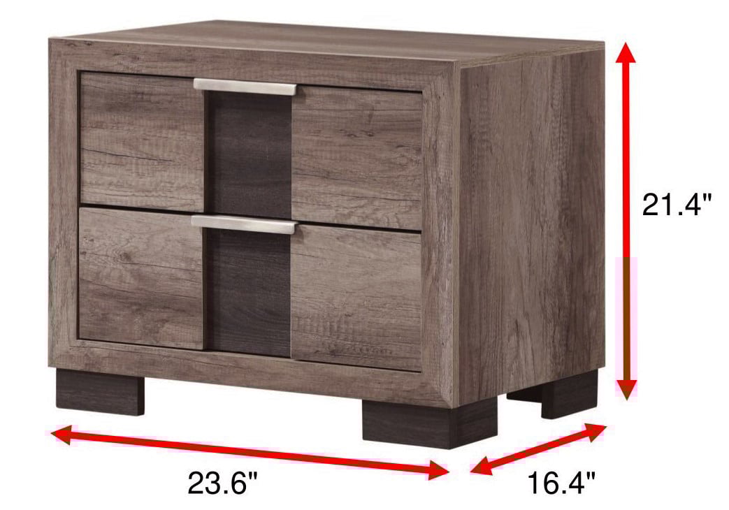 Crown Mark Rangley 2-Drawer Nightstand