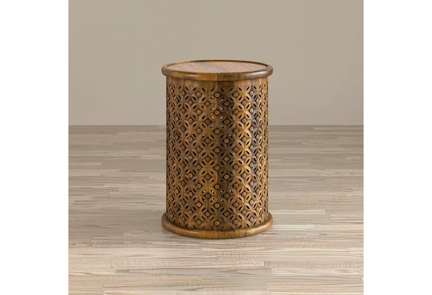 Global Archive Decker Large Drum Table by Jofran at Reeds Furniture