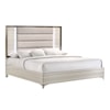 Global Furniture Zambrano King Bed with Upholstered Headboard and LED