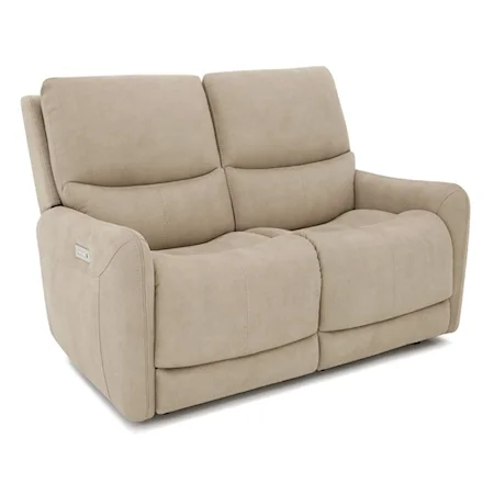 Contemporary Power Loveseat with Footrest Extension and USB Ports