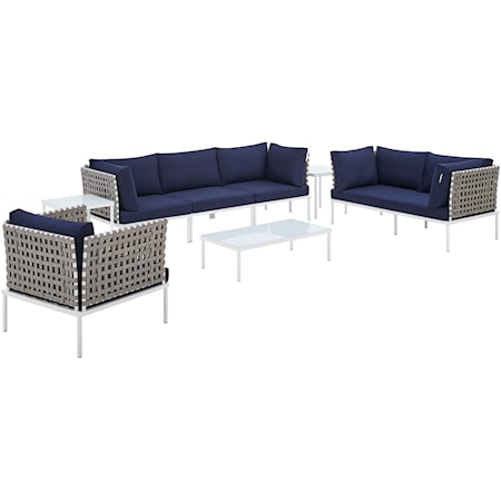 Outdoor 8-Piece Aluminum Seating Set