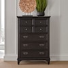 Liberty Furniture Allyson Park Cottage Style 5-Drawer Chest with Felt-Lined Top Drawer