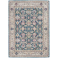 5'3" x 7'6" Navy/Multicolor Rectangle Rug