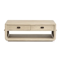 Contemporary 2-Drawer Rectangular Cocktail Table
