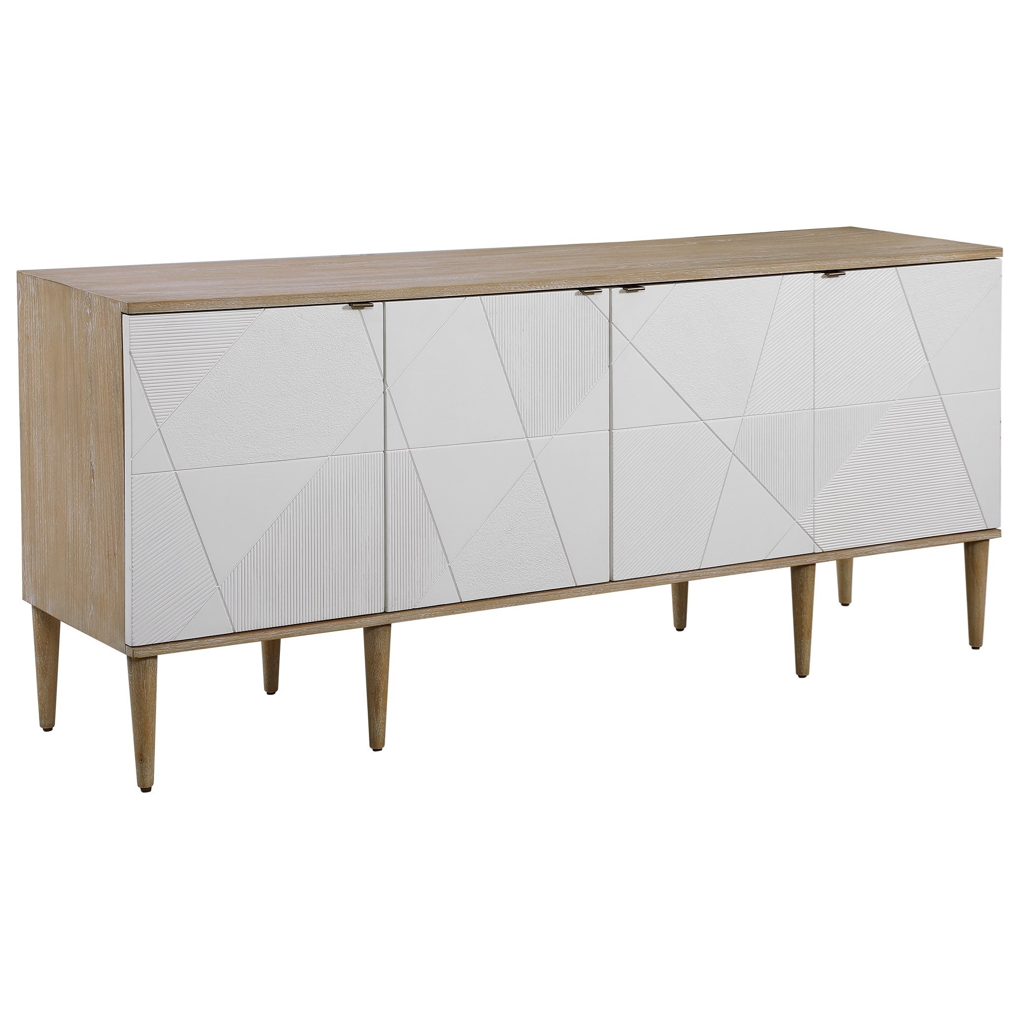 Uttermost Accent Furniture - Chests Tightrope 4-Door Modern Sideboard Cabinet