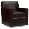 Century Leather Stone Leatherstone Swivel Chair