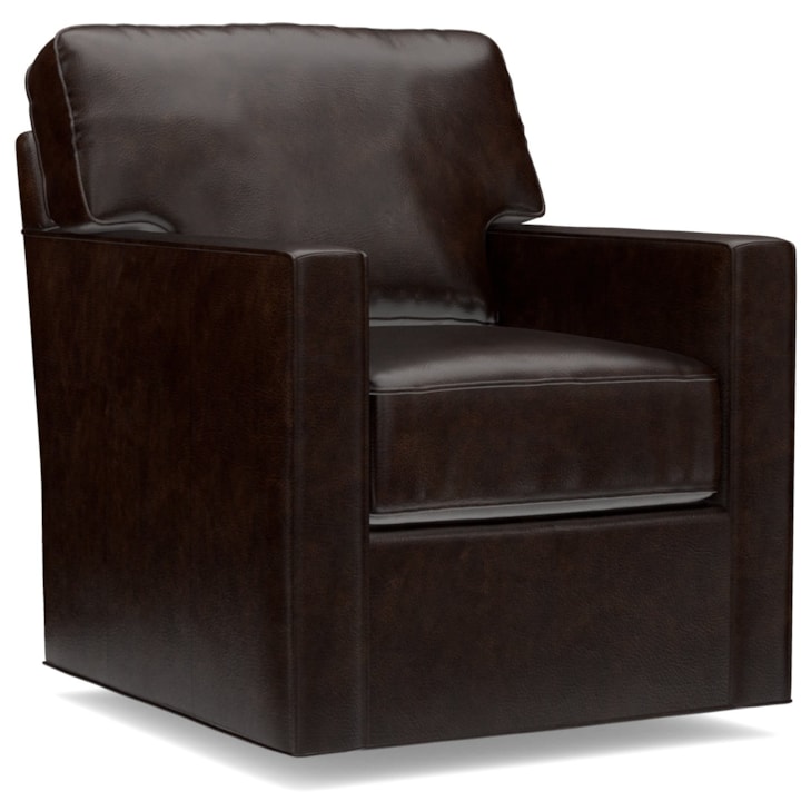 Century Leather Stone Leatherstone Swivel Chair