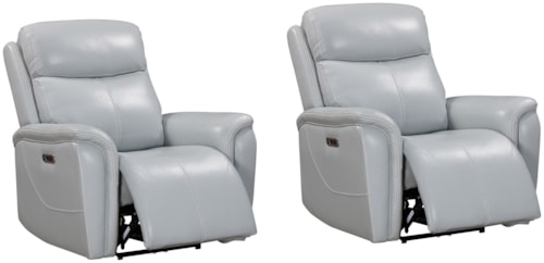 Casual Power Recliner with Power Headrest (Set of 2)