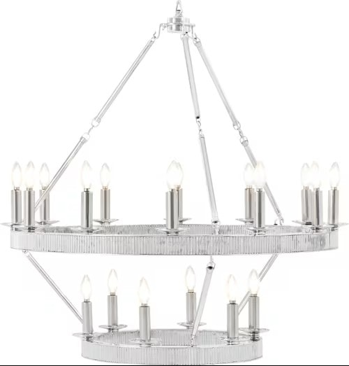 Transitional 18-Light Stack Chandelier