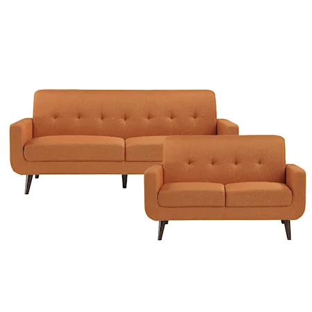 Mid-Century Modern 2-Piece Living Room Set