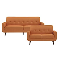 Mid-Century Modern 2-Piece Living Room Set