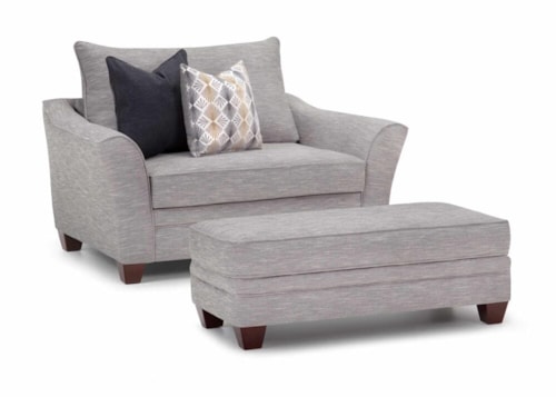Casual Chair & a Half with Matching Ottoman