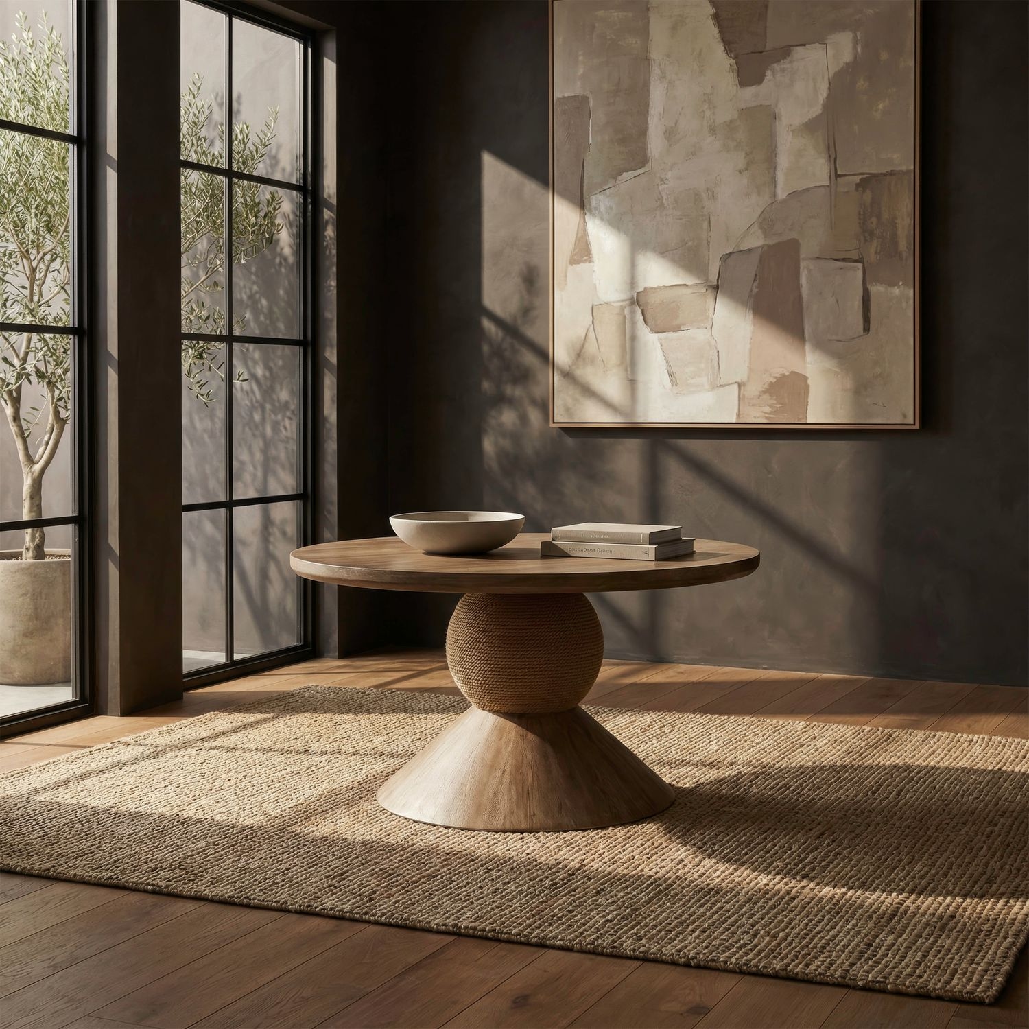 Round Pedestal Cocktail Table