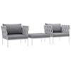 Modway Harmony Outdoor 3 Piece Sectional Sofa Set