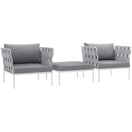 Outdoor 3 Piece Sectional Sofa Set