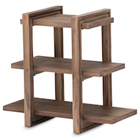 Rustic 2-Shelf Chairside Table