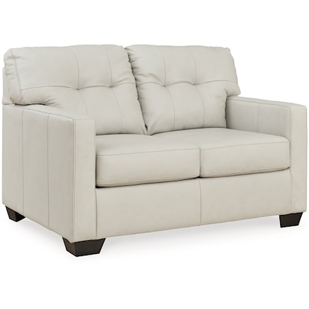 Contemporary Loveseat with Tufted Upholstery