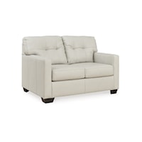 Contemporary Loveseat with Tufted Upholstery