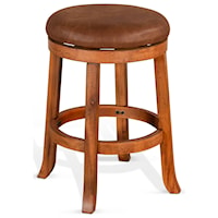 Counter Height Swivel Stool with Upholstered Seat