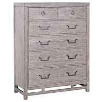 Transitional Chest of Drawers with Felt-Lined Top Drawer