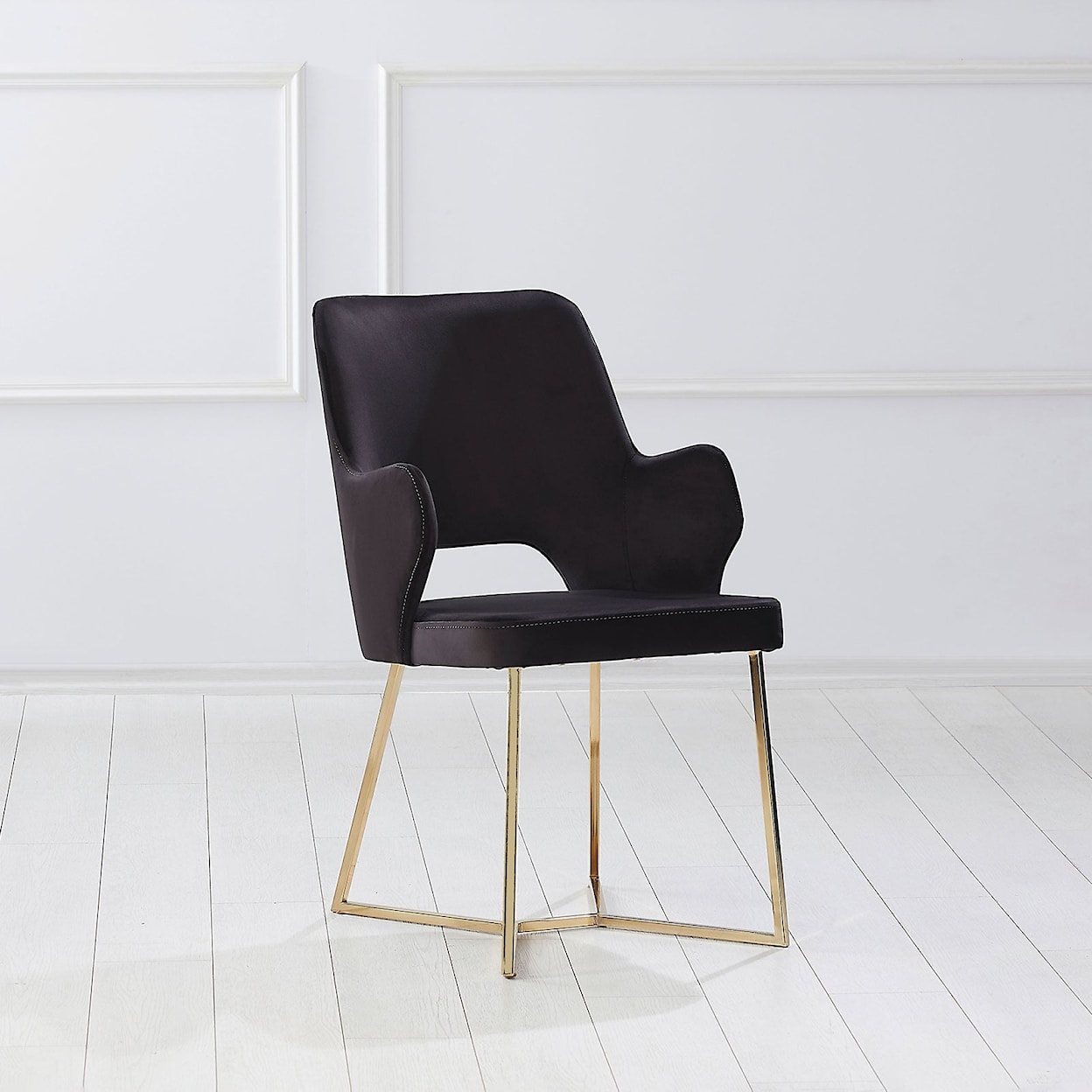 Furniture of America ROSIE Black Accent Chair