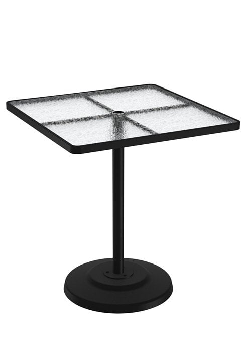 Acrylic 36" Square Bar Table with Umbrella Hole