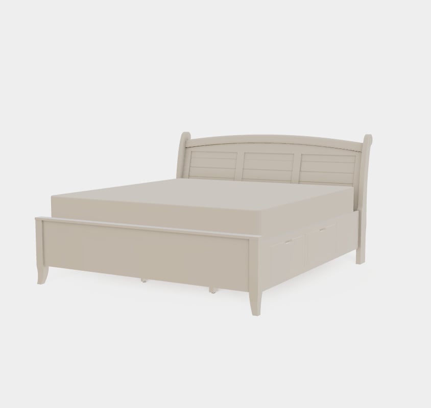 King Arched Right Drawerside Bed
