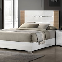 Contemporary Two Tone Queen Bed