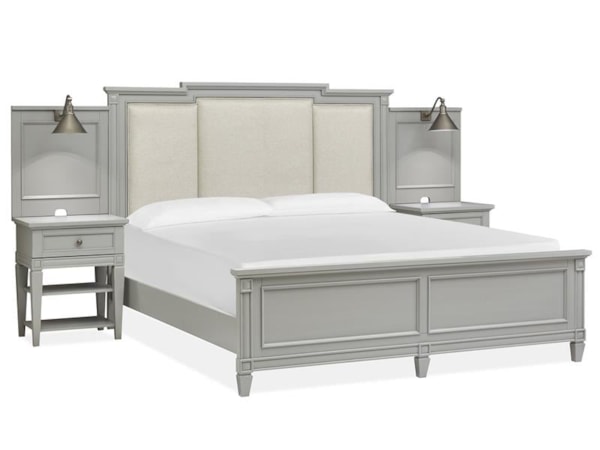 6-Piece Upholstered Queen Wall Bedroom Set