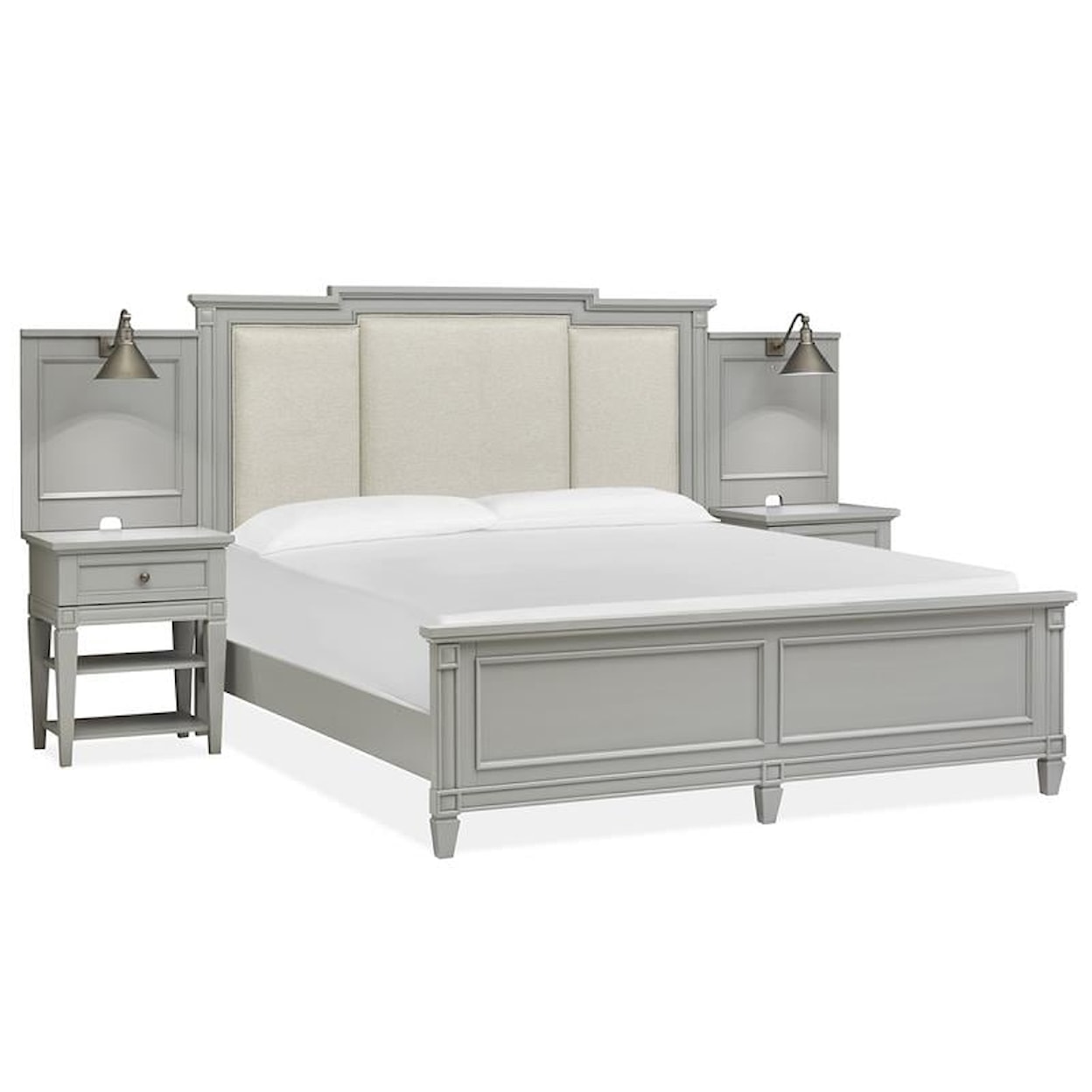 Magnussen Home Glenbrook Bedroom Complete Cal.King Wall Bed w/Upholstered HB