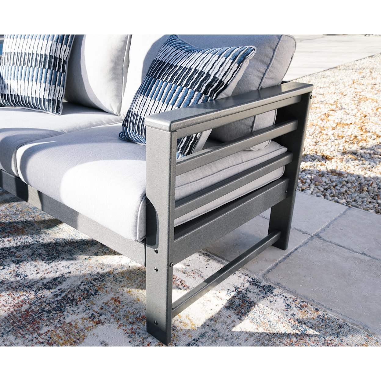 Signature Design by Ashley Amora Outdoor Loveseat with Cushion