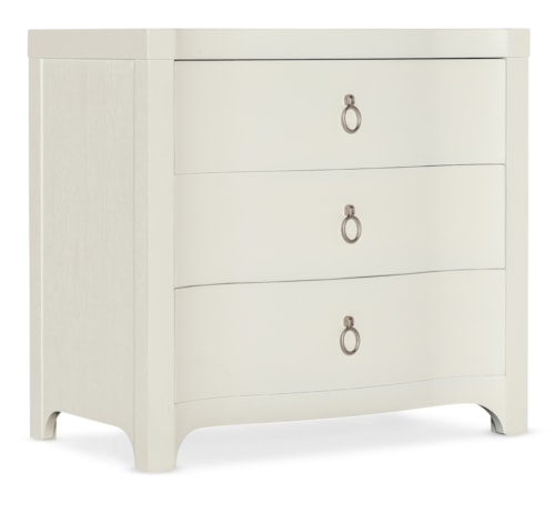 Casual 3-Drawer Nightstand with USB Ports and Soft-Close Guides