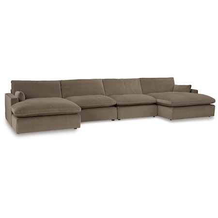 4-Piece Sectional With Chaises